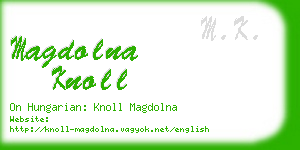 magdolna knoll business card